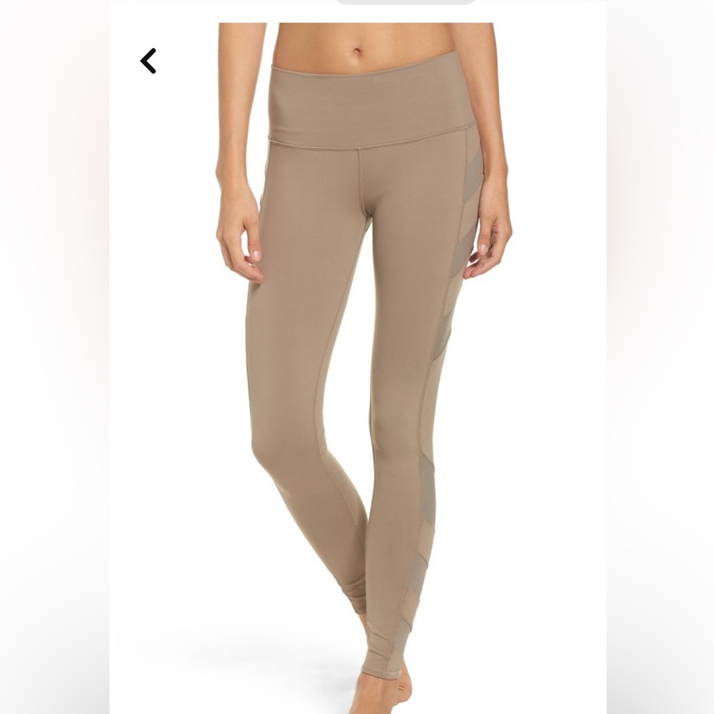 Alo Yoga Block High-Waist Legging in Gravel, Size Small